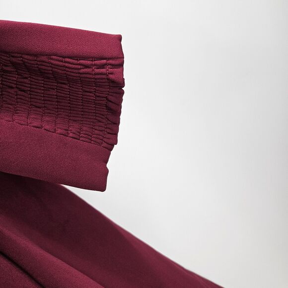 Pomander Place Dress Maroon Merlot Andie Puff Sleeve Fit & Flare Mini Size XL - Picture 7 of 7